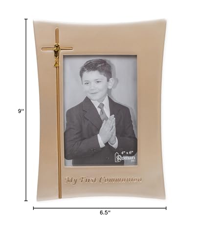Roman Giftware Inc., Sacraments, First Communion, 9.25" H Communion Frame 4x6,Religious, Inspirational, Durable (6x1x9)