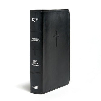 KJV Everyday Study Bible, Black LeatherTouch, KJV Holy Bible, Black Letter, Pure Cambridge Text, Study Notes and Commentary, Illustrations, Articles, Charts, Easy-to-Carry, Easy-to-Read Bible MCM Type
