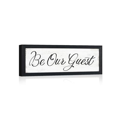 Be Our Guest Bedroom Sign Farmhouse Wall Decor 6"x 14.5" - color: Be Our Guest Sign