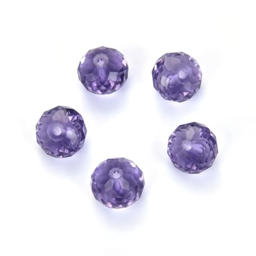 100pcs Adabele Austrian 6mm Rondelle Crystal Beads Tanzanite Purple - color: Tanzanite/Purple, size: 4mm x 6mm - 100pcs