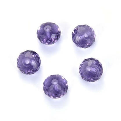 100pcs Adabele Austrian 6mm Rondelle Crystal Beads Tanzanite Purple - color: Tanzanite/Purple, size: 4mm x 6mm - 100pcs