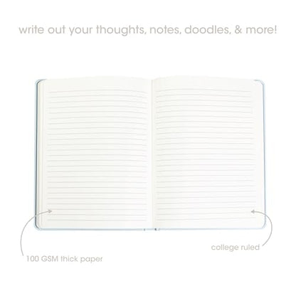 Pearhead Hardcover Journal Notebook 6x8 – Blue Swan College-Ruled Writing Journal with 200 Lined Pages for Notes, Work & Journaling - color: Blue Swan Notes Journal