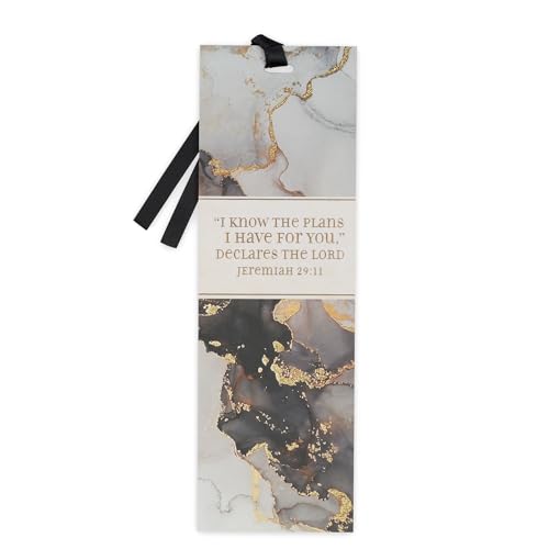 Christian Art Gifts Marble Swirl Cardstock Bookmark: I Know The Plans - style: The Plans