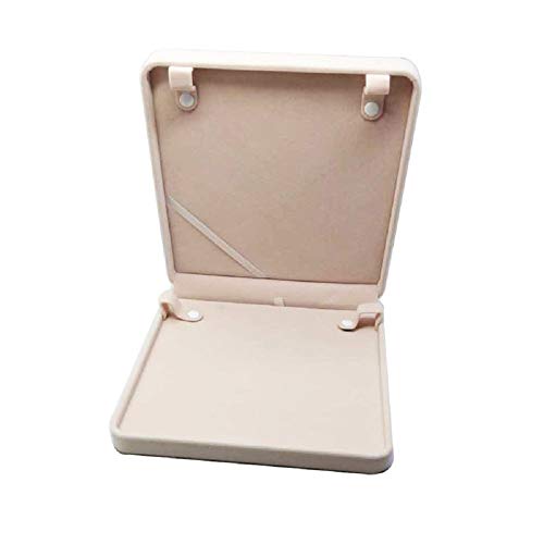 Jewelry Set Velvet Box Necklace Earring Ring Necklace Bracelet Gift Display Case Wedding Jewelry Storage Holder (Beige for Long Pearl Chain) - color: Beige for Long Pearl Chain