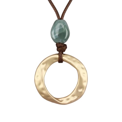 Boho Necklaces for Women Long Wooden Pendant Vintage Necklace - color: Bohemian Long Necklace