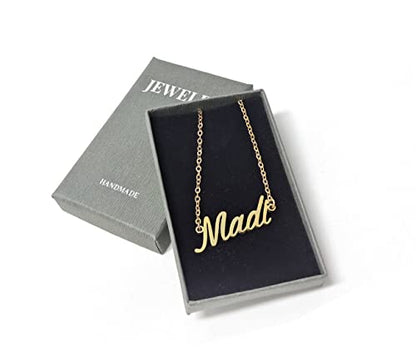 Aoloshow Personalized Name Necklace Custom Any Name Necklaces Jewelry for Womens New Mom Bridesmaid Gift - style: Gold - Alyssa