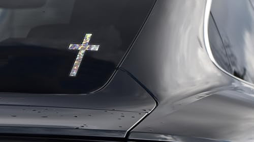 Elektroplate Christian Cross Premium Reflective Car Decal 3.25" - color: Cross Reflective