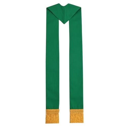 BLESSUME Church Clergy Pastor Cross Embroidered Stole - color: Green 8