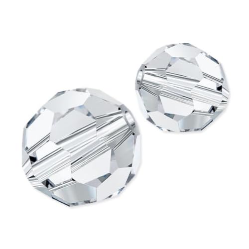 100pcs Adabele Austrian 4mm (0.16 Inch) Small Faceted Round Crystal Beads Crystal Clear Compatible with Swarovski Crystals Preciosa - color: Crystal Clear, size: 4mm Small (100pcs)