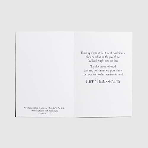DaySpring - Thanksgiving Blessings – 8 Fall Design Assortment with Scripture – 24 Thanksgiving Boxed Cards & Envelopes (70927)