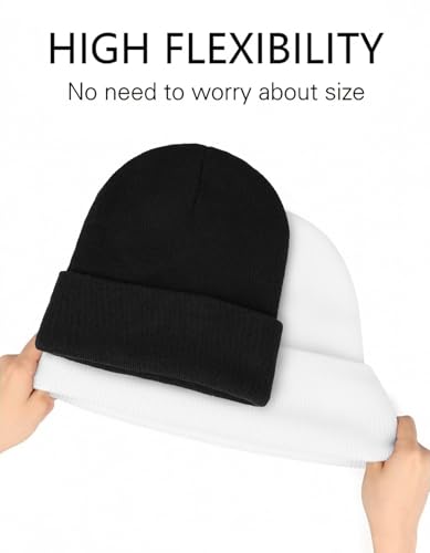Christian Cross Beanie Hats for Men Women, Faith Winter Cuffed Hats, Religious Gifts for Thanksgiving Christmas New Years - color: White, style: Three Cross Flag