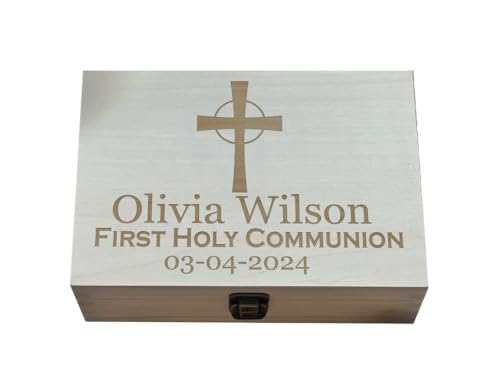 Custom Name and Date Christian Engraving Gift for First Holy Communion - Tailored for a Meaningful Spiritual Milestone