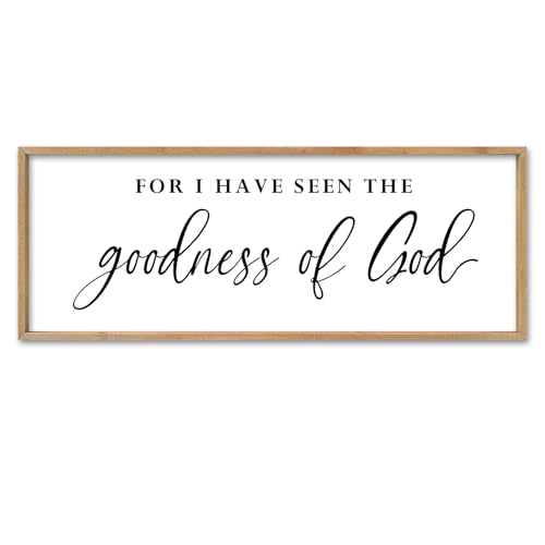 SRSZHIYUE I Have Seen the Goodness of God Wall Art, 40 x 15 Inch, Wood - color: For I Have Seen The Goodness (Wood), size: 40"L x 15"W