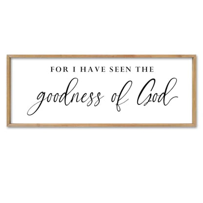 SRSZHIYUE I Have Seen the Goodness of God Wall Art, 40 x 15 Inch, Wood - color: For I Have Seen The Goodness (Wood), size: 40"L x 15"W