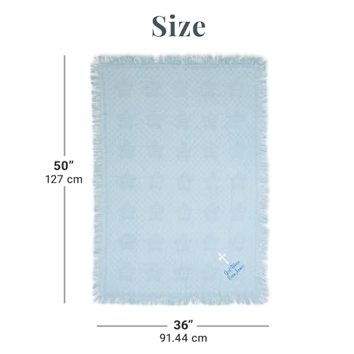 Let's Make Memories Personalized God Bless Honeycomb Baby Blanket - Pink - New Baby - Christening- 36x50 - color: Pink - God Bless