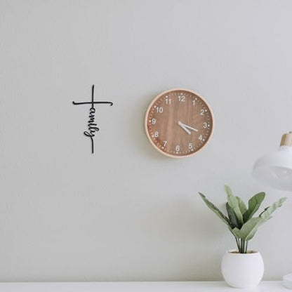 Family Cross Metal Wall Art - 10.5" X 18" - Black - color: Black, size: 18"L x 10.5"W