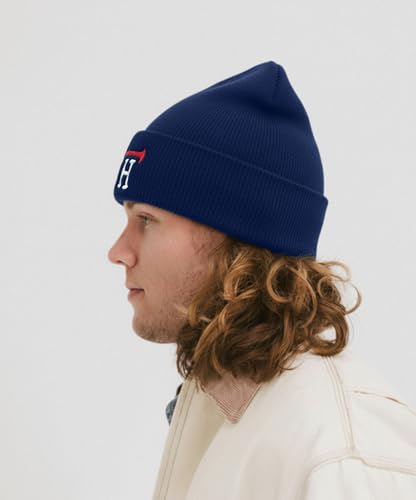 Christian Jesus Cross Beanie - Faith Winter Beanie Hats for Men Women - Religious Gifts for Christmas & New Years - color: Faith-red Cross/Navy Blue
