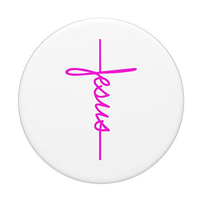 Jesus Cross Christian PopSockets Lovely Gift Idea Women PopSockets PopGrip: Swappable Grip for Phones & Tablets