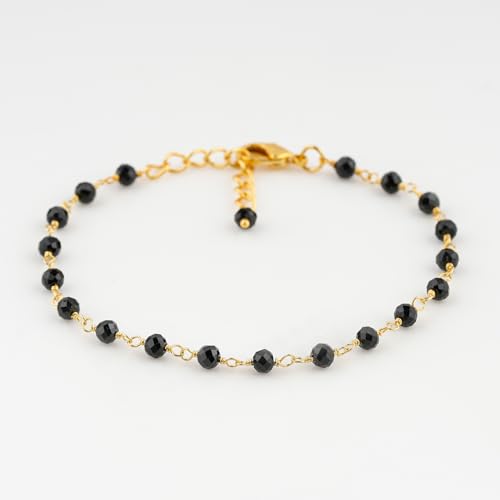 Genuine Multi Gemstone Rosary Beads Anklet for Women