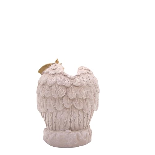 Wowser Lighted Holy Family Under Angel Wings Figurine, LED Nativity Christmas Decoration, Religious Christian Tabletop Holiday Décor, Resin Freestanding Christmas Display, 3.75 Inch
