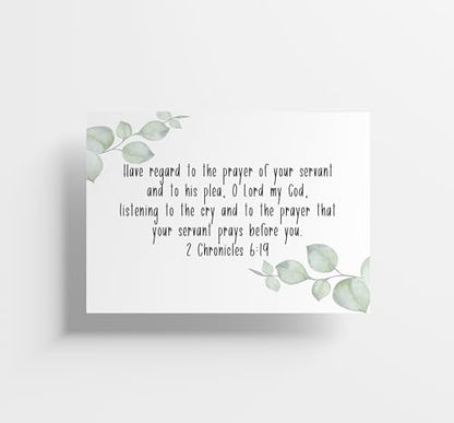 Red Door Inspirations Prayer Request and Praise Cards 3x4 inch - Pack of 50 - Made in the USA! (Eucalyptus Prayer and Praise Cards)