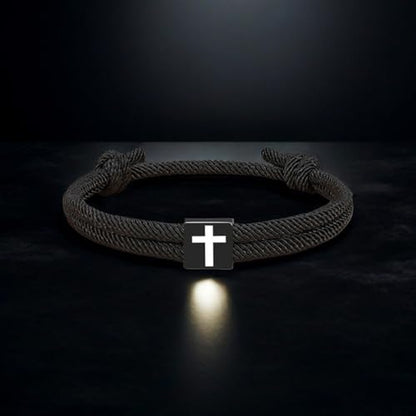 Cross Bracelet Cross Necklace Jewelry Set for Boys, First Communion, Baptism, Confirmation Gifts for Teenage Boys