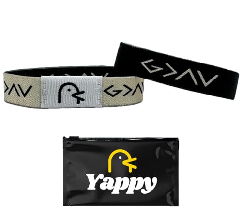 Yappy The Original Bible Verse Bracelets, Daily Bible Verse Bracelet for Personalized Daily Inspiration - color: God Is Greater, size: Large (7 inches)