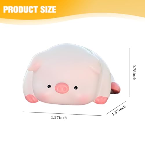 Cute Furry Car Dashboard Decoration, Funny Pig Vehicle Rearview Mirror Center Console Ornament, Kawaii Piggy Automotive Interior Dash Charm Decor, Universal for SUV Van Sedan - color: Piggy