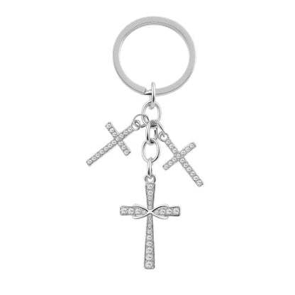 Cross Keychain – Cool Keychains Gifts for Christian, Baptism, Holidays, Keychains for Car Keys - color: Cross3