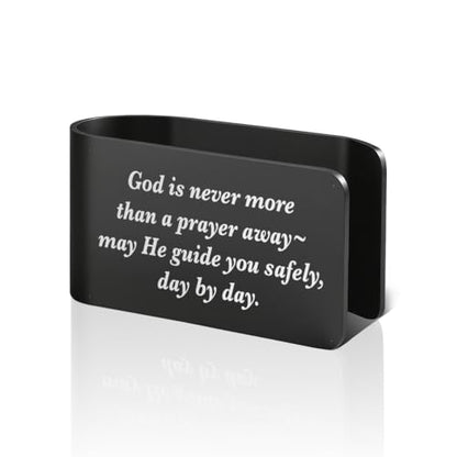 God Prayer Car Visor Clip, Black Religious Visor Clip for Men Women - color: Black01