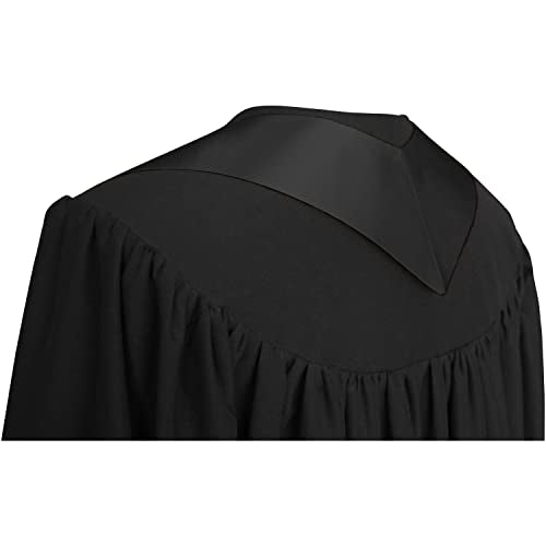 Premium Choir Traditional Stole - Solid Color - Satin - Unisex - color: Black