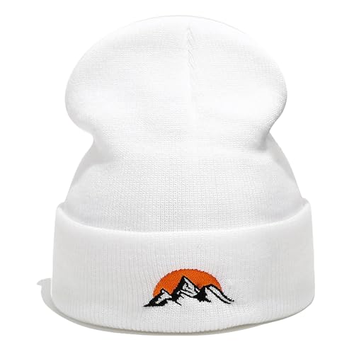 Jesus 3 Nail Cross Hat Christian Cross Beanies Women Hat Embroidery Nail Cross Winter Warm Knit - color: Sunset