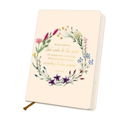 Wild flowers Christian Notebook, Bible Verse Journal Notebook for Women - color: Multi 1291