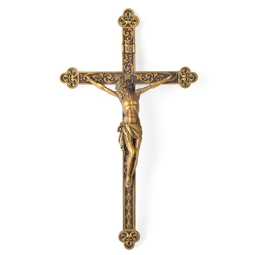 BC Catholic Crucifix Wall Cross 12" H Jesus Cross for Wall