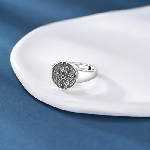 Seraphim Jewelry Set 925 Sterling Silver Guardian Angel Seraph Pendant Angel Wings Jewelry Christian Gifts for Women Men - color: Seraphim ring