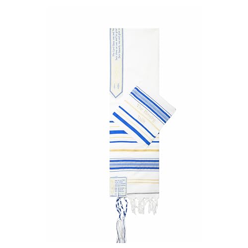 The Blessing Tallit, Messianic Christian Prayer Shawl 73x33in - color: Royal Blue