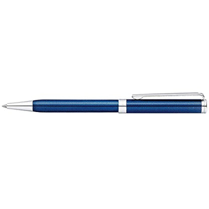 Sheaffer Intensity Engraved Translucent Blue Ballpoint Pen with Chrome Cap and Trim - color: Engraved Translucent Blue, style: Ballpoint Pen