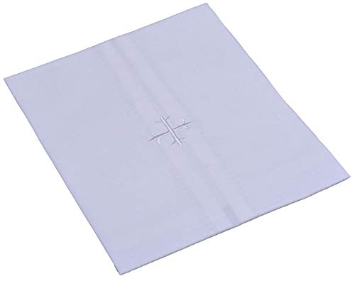 mds Linen Weave Cotton White Greek Cross Purificators (3 Pack)