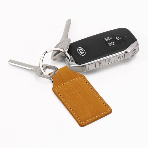 LaserGram Rectangle Keychain, Bible Verse John 3-16, Personalized Engraving Included - color: Bamboo