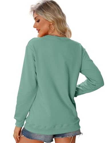 Christian Sweatshirts for Women Religious Faith Christian Shirt - color: Light Green, size: Medium
