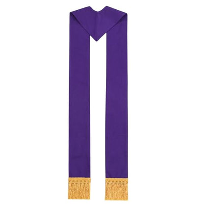 BLESSUME Church Clergy Pastor Cross Embroidered Stole - color: Purple 6