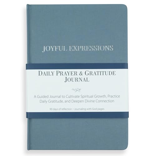 Prayer & Gratitude Journal for Women | 90-Day Christian Devotional with Bible Verses, Guided Prompts, Daily Reflections, Affirmations & Prayer Tracker | Faith-Based Journal for Spiritual Growth - color: Blue Gray