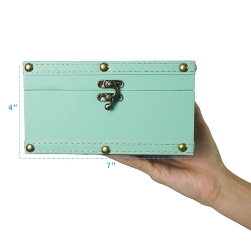 DreamsEden Small Wooden Keepsake Box, Decorative Boxes with Lids and Latch - color: Green
