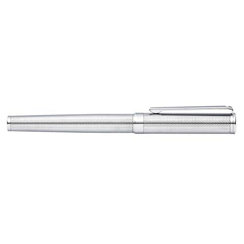 Sheaffer Intensity Engraved Chrome Fountain Pen with Chrome Cap, Trim, and Medium Nib - color: Engraved Chrome, style: Fountain Pen, Medium Nib