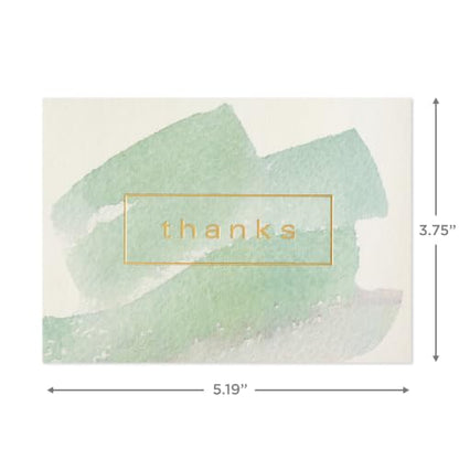 Hallmark Bulk Thank You Cards, Assorted 50-Pack (Watercolor Greenery)