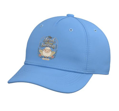 Christian Bible Verse The Lord is My Shepherd Psalm 23 Adjustable Baseball Hat - color: Light Blue
