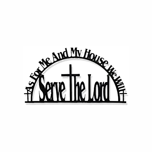 Inspirational Word Art, Christian Faith Biblical Verse Wall Sign, Hand-Made Wooden Decoration Plaque for Home, Office, Church – Real Wood (As For Me and My House, We Will Serve the Lord) - color: Serve The Lord