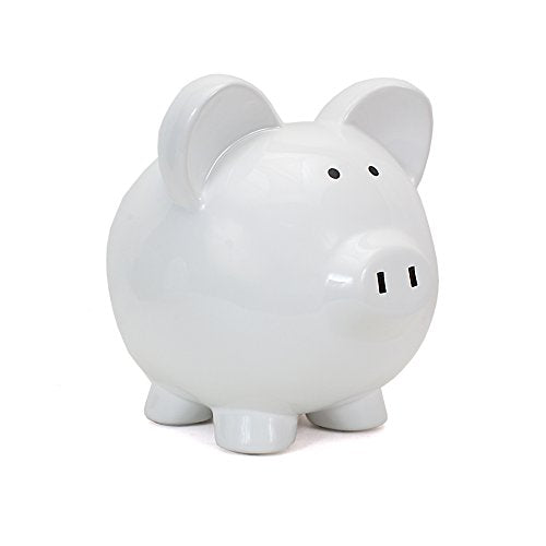 Child to Cherish Ceramic Piggy Bank, White - color: White