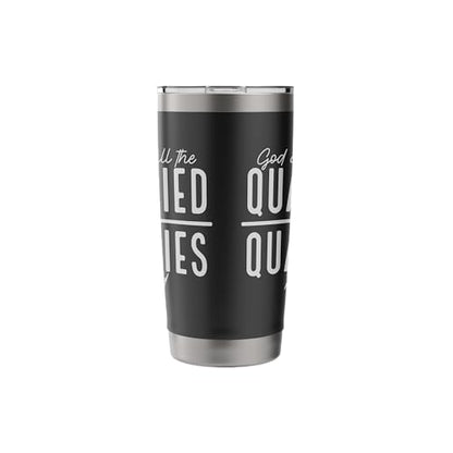 God Doesn't Call the Qualified-He Qualifies the Called Stainless Steel Insulated Tumbler - color: Black