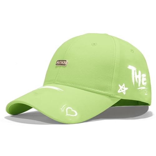 Baseball Cap for Women Men - Adjustable Size Hat - color: Lime Green